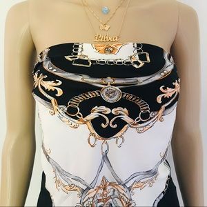 Silk scarf top